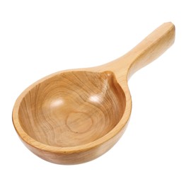 iplusmile Wood Water Scoop Ergonomic Kitchen Ladle Convenient for Home Sauna and Restaurant Use Multipurpose Portable Water Spoon for Bathing Gardening and Cooking