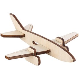 Playtastic 3D Puzzle: Set of 5 3D Building Kits Mini Flying Machines Made of Wood, 33 Pieces (Wooden Construction Kits for Seniors, Wooden Model Building Kit, Patience Games)