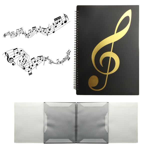 2 Pack Sheet Music Folder, 8.5 × 11 Music Binder,