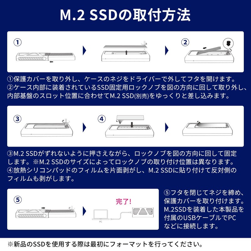 Japanese Small Business MSL FORCE M.2 SSD External Case, 6-in-1
