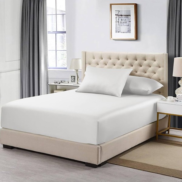 MistyMorning Extra Deep Fitted Sheet 16"/40 cm, 200 Thread Count