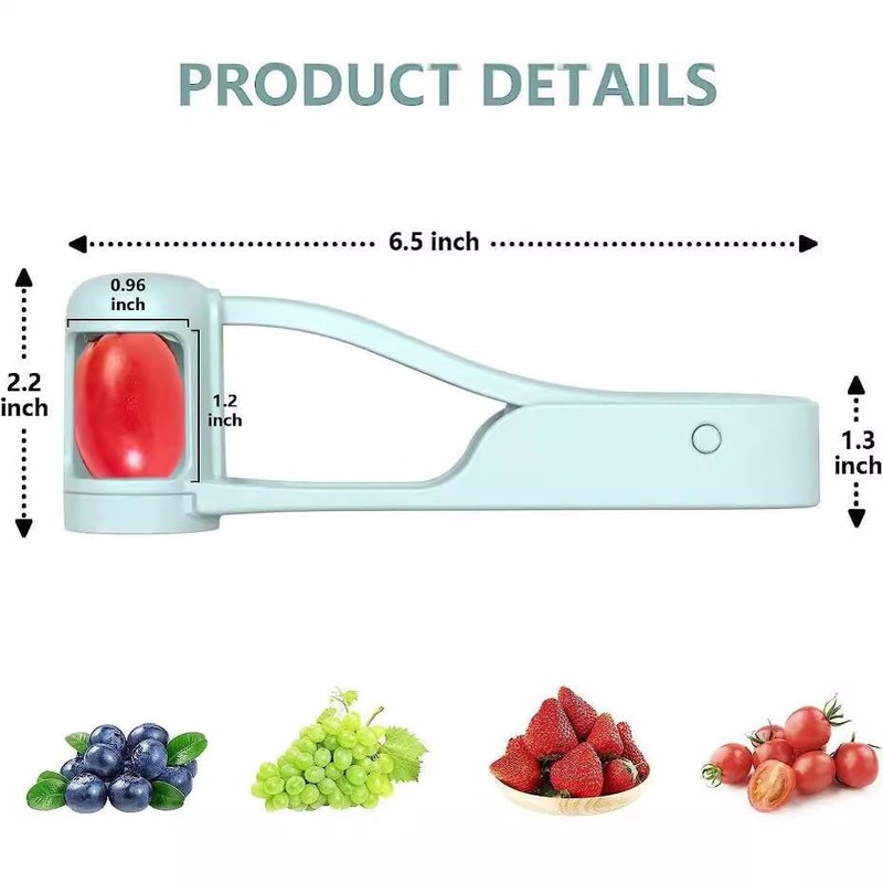 2 Pcs Grape Cutter, Strawberry Cutter, Tomato Cherry Strawberry Fruit