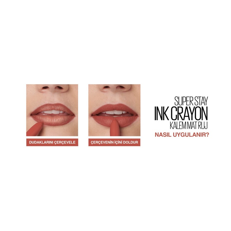 Maybelline Lipstick, Superstay Matte Ink Crayon Longlasting Dark Red Lipstick