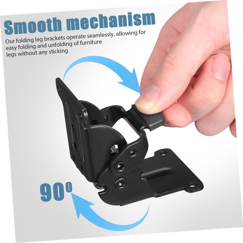 Tofficu 4pcs Folding Leg Hinges with Self Locking Mechanism Heavy