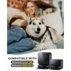 iRobacc 23 Pack Replacement Accessories for Roborock Saros 10R/G20S Ultra, 2 Main Brushes 4 Side Brushes 5 Dust Bags 4 HEPA-Filters 6 Mop Pads etc.