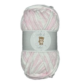 Zarela Baby Blanket Yarn 100g (B06 White-Baby Pink)
