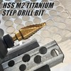 Vearter HSS Spiral Groove Double Flute Step Drill Bits, 1/8"