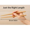 Hivelane Anti-Skid Bamboo Chopsticks, 10 Pairs – 25cm Reusable Natural