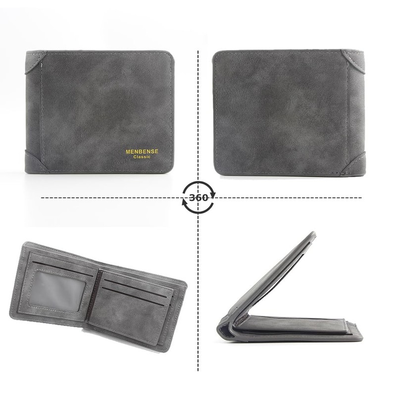 TOEDNNQI Men's Bi-Fold Wallet, Compact, Thin Wallet, Popular, Large Capacity,