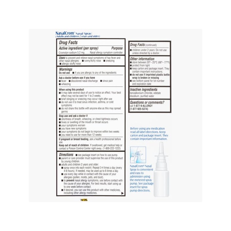 NasalCrom NasalCrom Nasal Spray Allergy Symptom Controller | 200 Sprays