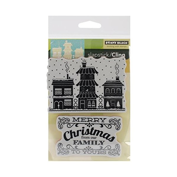 Penny Black 276357 Winter Village Cling Rubber Stamp, 4 by 6-Inch