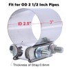 Elifecenter ID 2-1/2 Inch Lap Joint Butt Exhaust Clamp, Stainless