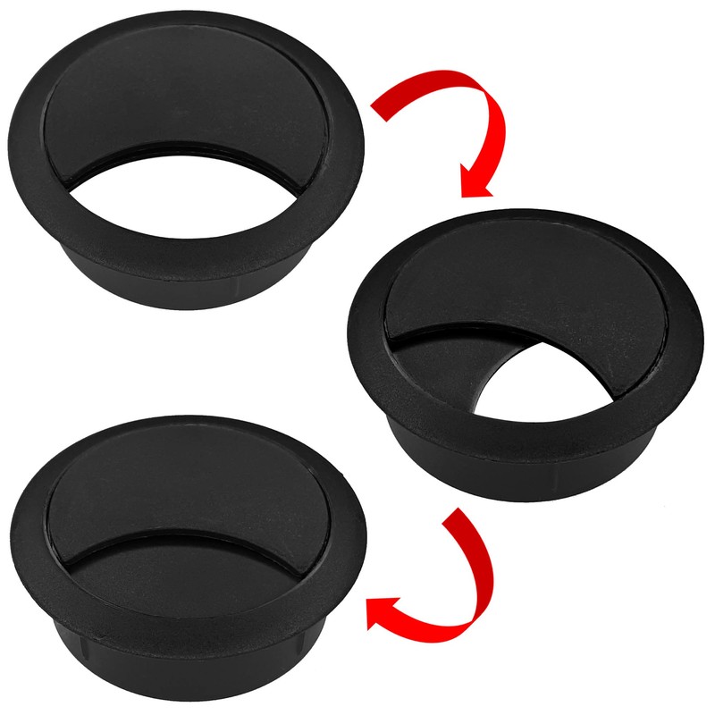 cyclingcolors Cable grommet, 58 mm, furniture, office, cable guide, cable