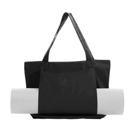 Starsouce Yoga Mat Bag Lightweight Foldable Canvas Tote with Side Sleeve Large Pocket Yoga Mat Carrier for Gym Travel Beach