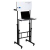 Mind Reader Standing Whiteboard Desk, Adjustable Height, Computer Desk, Laptop