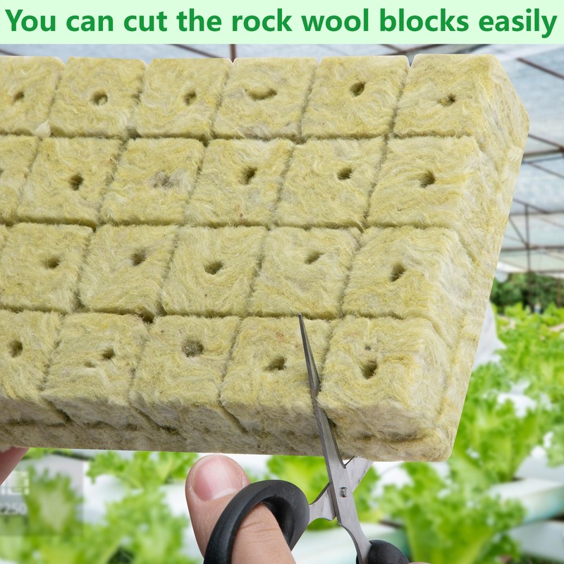 72Pcs Rockwool Grow Cubes - 1.5×1.2×1.2Inch Stonewool Starter Plugs for