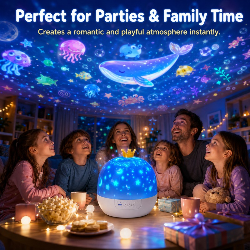 Star Galaxy Projector for Bedroom Decor – 21-in-1 360° Rotating
