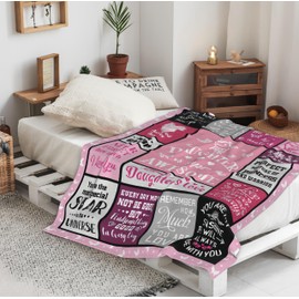 Hocgiwd Daughter Gifts Blanket 60"x50", Gifts for Daughter from Mom, Daughter Gift from Dad, Birthday Gifts for Daughter, Daughter Gifts Ideas for Mother's Day Graduation, To My Daughter Throw Blanket