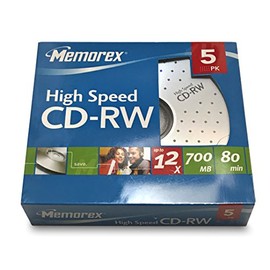 CDRW 80 5PK Slim PDQ 4X 12X