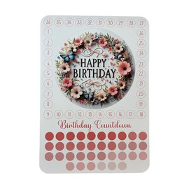 Birthday Sticker Countdown From Made By R And R (Floral)