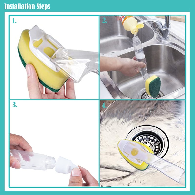 Cleaning Sponge Dish Sponge with Handle Dish Wall Sponge Washing