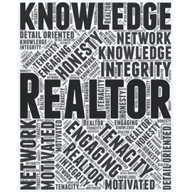 Realtor Gifts: Word Art Design ~ Present of Appreciation and Thank You for Women or Men Co-Workers, Family or Friends