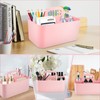 Basket Organiser with Handle, Multi-Purpose Plastic Basket with 5 Compartments,