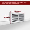Fits 14x6 Duct Opening | Steel Baseboard Return Air Grille