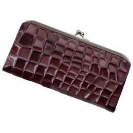 Legare Stained Glass, Garcon-Type, Long Wallet, Women's, Genuine Leather, Easy to Use, Thin Wallet, Large Capacity, Easy to Use, Mother's Day, Practical, Mother's Day Gift, Gift, red (bordeaux)