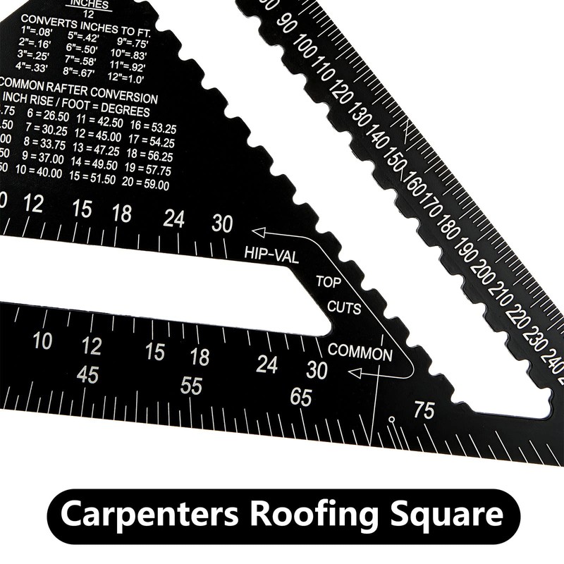 JMIATRY 2 Pcs Rafter Square Metric, 12 Inch & 7