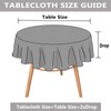 Bettery Vinyl Round Table Cover Wipe Clean PVC Tablecloth, Round