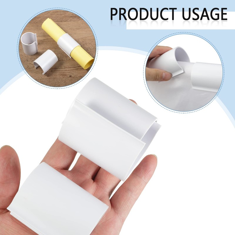 Jetec 16 Pcs White Pool Cover Clips PVC Clamp for