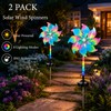 360° Solar Wind Spinners with Led Lights, Windmill for Yard