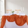 4 Pack Orange Cheesecloth Table Runner 35x120 Inch Boho Gauze