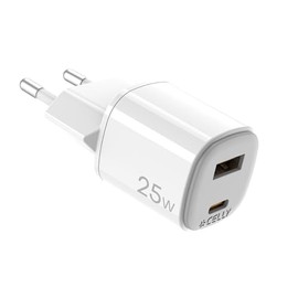 Celly UPTC1USB1USBC25 Wall Charger, White, Brand EAN: 8021735212157