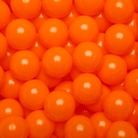 Realhaha Pit Balls for Toddlers Ball Pit, BPA Free Plastic Balls 2.4 Inch for Babies for Boys Girls, Play Pin Balls Kid Ball Pits & Accessories for Bounce House, 100 Balls (Orange)