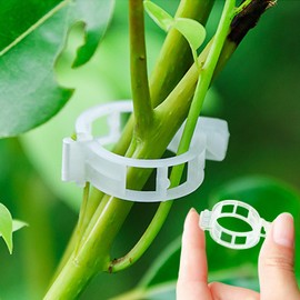 SNMEIKUN 300Pcs Plant Support Clips, Plastic Trellis Clips, Plant Clips for Climbing Plants, Grape and Tomato Vine, Vegetables Plants, Garden Clips to Grow Upright Makes Plants Healthier