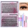 FANXITON DIY Lash Extension Kit Natural Lash Clusters 30D+40D Mix