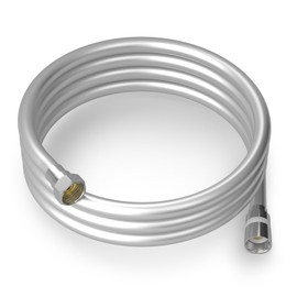 Tech Traders PVC Smooth Shower Hose 2m(79”) inch Long Anti-Twist Universal Replacement Flexible and Leak Proof Silver