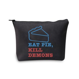 BNQL TV Show Inspired Gifts Eat Pie Kill Demons Makeup Bag Natural TV Show Fans Gift TV Show Cosmetic Bag TV Gifts for Fans (Eat Pie Kill Demons Makeup Bag)