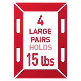 Command 15 lb Bath Water Resistant Large Picture Hanging Strips 4 Pairs (8 Strips), Damage-Free Hanging Picture Hangers, No Tools Wall Hanger for Christmas Decorations