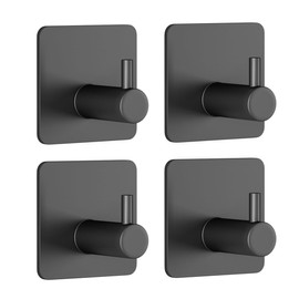 SGERUFZ 4 Stück Handtuchhalter, kein Bohren erforderlich, Handtuchhalter aus Edelstahl, funktionelle Klebehaken, wasserfeste Haken für das Badezimmer, selbstklebende Haken, Handtuchhaken