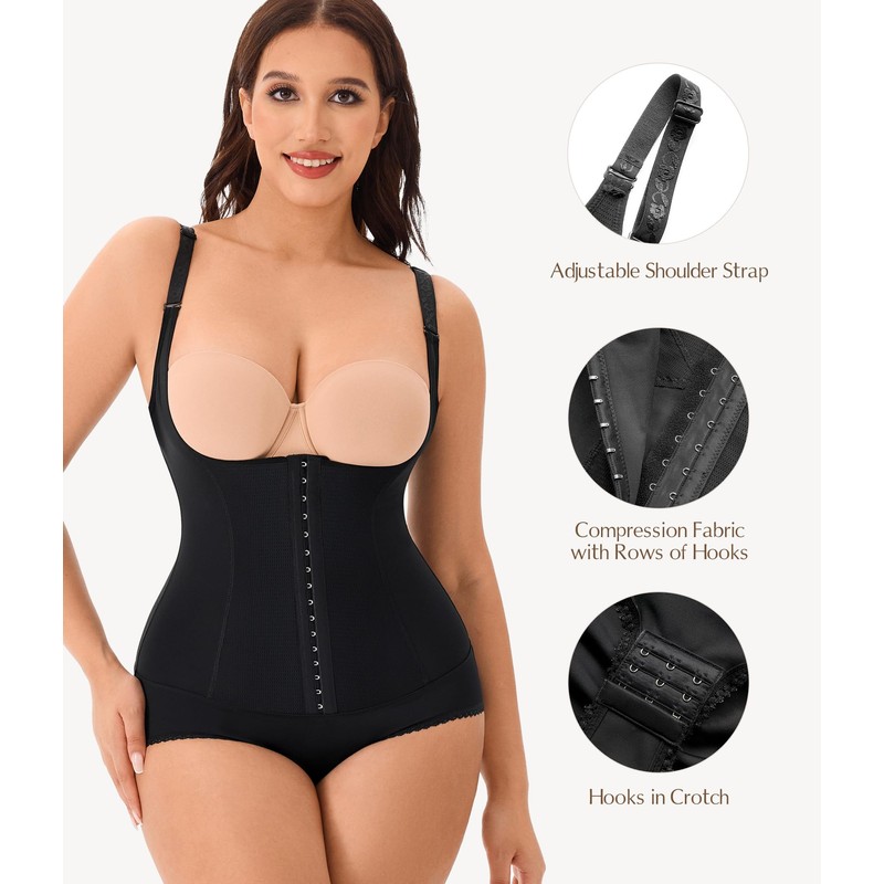 MERYOSZ Waist Trainer Corset Tummy Control Shapewear Bodysuit for Women