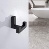 GedoTec® Clothes Hook Set Square Coat Hooks White Coated –