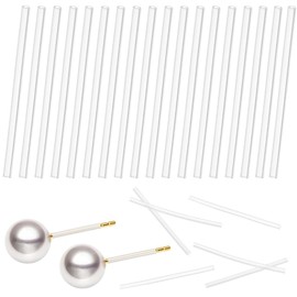 SOIMISS 50pcs Earring Post Sleeves Earring Sleeves for Sensitive Ears Blank Pin Studs Jewelry Findings Pierced Protector Covers Ear Hole Retainer