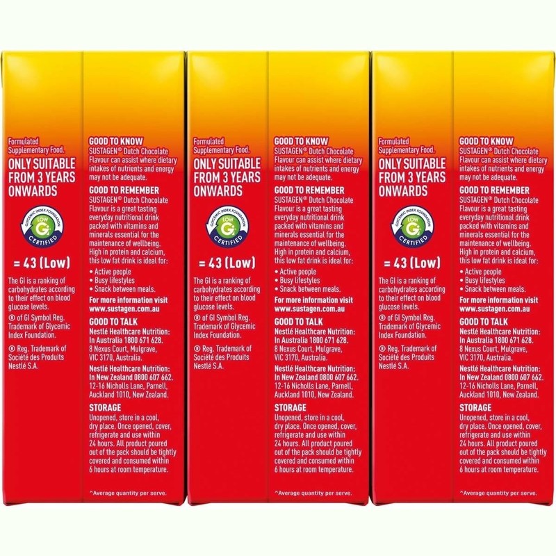 Sustagen Rtd Dutch Choc 250ml 3pk