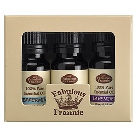 Fabulous Frannie 100% Pure Essential Oil Set - Peppermint, Sweet Orange, Lavender - Great for Aromatherapy