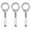 PATIKIL M6 x 20mm Lifting Shoulder Eye Bolts Set of