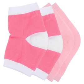 WOONEKY 2pairs Comfortable Breathable Heel Socks Gel Moisturizing Treatment for Dry Cracked Heels of Toeless Crack Foot Sleeves for Daily Foot Care