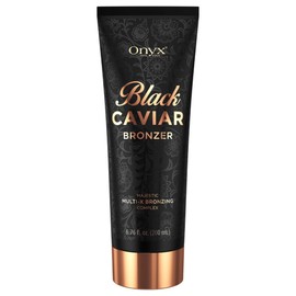 Onyx Black Caviar Solarium Cream with Black Bronzer - Extremely Dark Tan for Experienced Users - Intensive Bronzing Complex, Care & Firming | For Solarium & Outdoor Tan (200 ml)